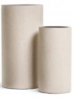 Кашпо TREEZ Effectory Beton высокий цилиндр белый песок 41.3320-02-029-BE-60