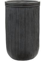 Кашпо Vertical rib cylinder anthracite D30 H47 см 6VRCA0047
