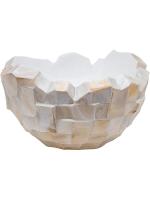 Кашпо Oceana pearl bowl white L40 W32 H24 см 6OCEBW313