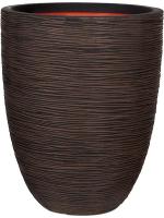 Кашпо Capi nature rib nl vase elegant low dark brown D36 H47 см 6CAPTIV96