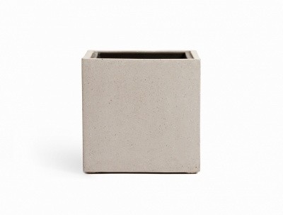 Кашпо TREEZ Effectory Beton куб белый песок 41.3317-02-005-BE-20