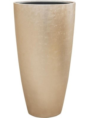 Кашпо Metallic silver leaf partner matt light champagne (with liner) D40 H75 см 6MTLP39LC