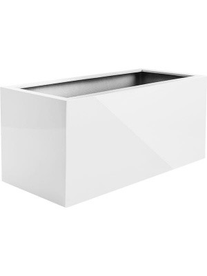 Кашпо Argento box shiny white L80 W30 H30 см 6DLIA1822