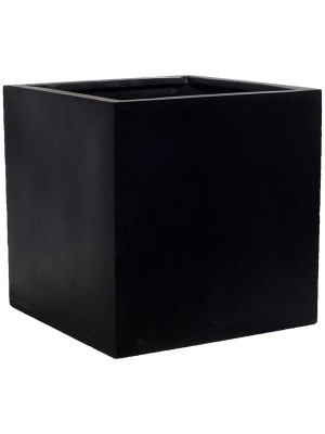 Кашпо Fiberstone block black s L30 W30 H30 см 6FSTSBB30