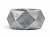 Кашпо TREEZ ERGO Rombo низкая многогранная чаша застаренное серебро 41.1019-0028-SLV-41