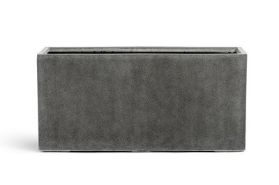 Кашпо TREEZ Effectory Beton низкий прямоугольник тёмно-серый бетон 41.3319-02-019-GR-060