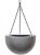 Кашпо подвесное Gradient bowl matt grey D33 H21 см 6GRDH33GR