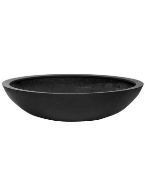 Кашпо Fiberstone jumbo bowl black l D110 H27 см 6FSTJBB27