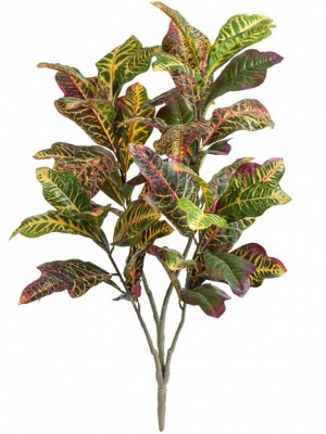 Ветка Кротона зелёно-жёлто-розовая большая искусственная ((Sensitive Botanic) 20.1146GYP