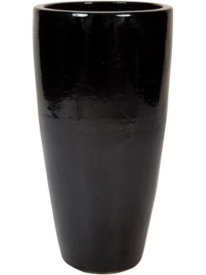 Кашпо Plain partner black shiny D46 H90 см 6ZWGPA105