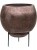 Кашпо Metallic silver leaf globe elevated matt coffee (with liner + foot) D34 H31 см 6MTLC34CB