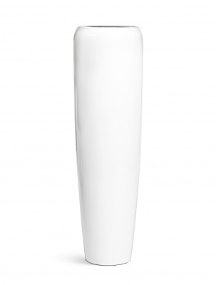 Кашпо TREEZ Effectory Gloss высокий конус Design белый глянцевый лак 41.3320-05-036-WH-075