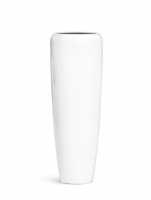 Кашпо TREEZ Effectory Gloss высокий конус Design белый глянцевый лак 41.3320-05-036-WH-117