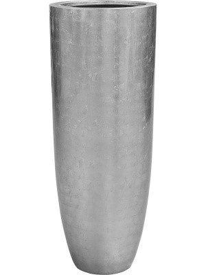 Кашпо Metallic silver leaf partner glossy silver (with liner) D46 H120 см 6MTLPS120