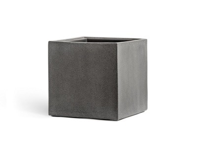 Кашпо TREEZ Effectory Beton куб тёмно-серый бетон 41.3317-02-005-GR-30