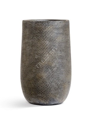 Кашпо TREEZ ERGO - серия Oriental - Высокая чаша - Серебро с золотой патиной 41.1021-0049-SLG-75