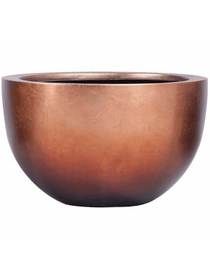 Кашпо Metallic silver leaf bowl matt copper D59 H38 см 6MTLC59CR