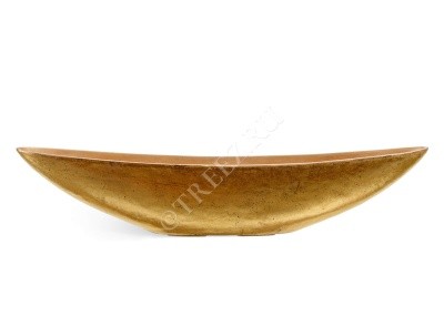 Кашпо TREEZ Effectory - серия Metal - Ваза-Лодка (2 размера)  - Сусальное золото 41.3321-04-055-GLD-15/65