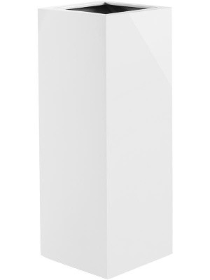 Кашпо Argento high cube shiny white L30 W30 H80 см 6DLIA1575