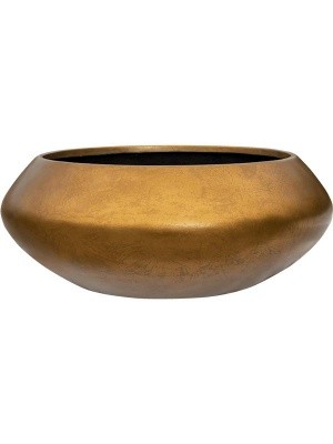 Кашпо Metallic silver leaf bowl ufo matt honey D55 H22 см 6MTLCU2HB