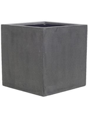 Кашпо Fiberstone block grey s L30 W30 H30 см 6FSTSBG30