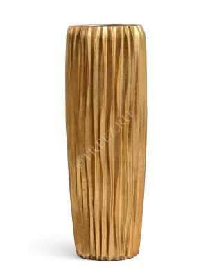 Кашпо TREEZ Effectory - серия Metal - Высокий конус Design Wave - Сусальное золото 41.3321-07-047-GLD-097