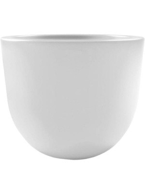Кашпо Rotazionale eggy round pot white D55 H43 см 6VECREW03