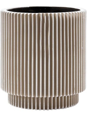 Кашпо Capi nature vase cylinder groove ii ivory D11 H12 см 6CAPGI312