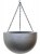 Кашпо подвесное Gradient bowl matt grey D38 H24 см 6GRDH38GR