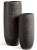 Кашпо TREEZ Effectory Stone высокий конус-чаша тёмно-серый камень 41.3317-01-002-GR-72