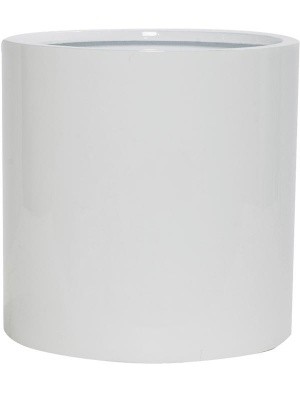 Кашпо Fiberstone glossy white puk s D15 H15 см 6FSTGWPS00