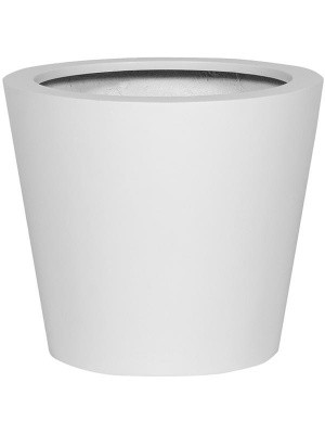 Кашпо Fiberstone matt white bucket xs D40 H35 см 6FSTMWBU3