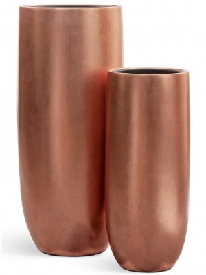 Кашпо TREEZ Effectory Metal высокий округлый конус розовая медь 41.3317-04-014-RSG-95